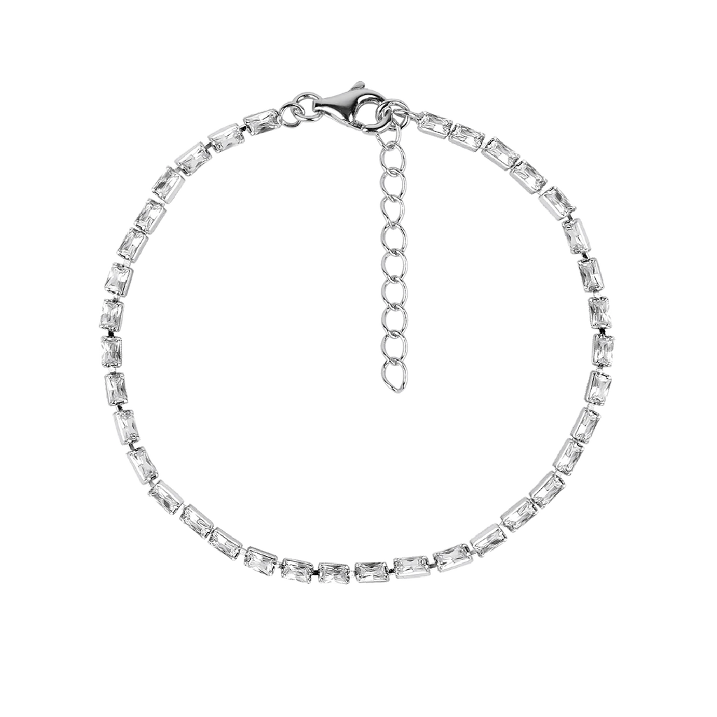 925 silver bracelet with square zirconia stones /Fashion gifts