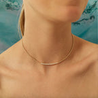 Necklace at the base of the neck AG 925 with zirconia /fashion gifts