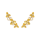 Earrings made of Ag925 with flowers and zirconia /Fashion gifts