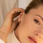 Round 925 silver earrings with zirconia /Fashion gifts