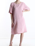 100% linen dress - One size (Large fit)