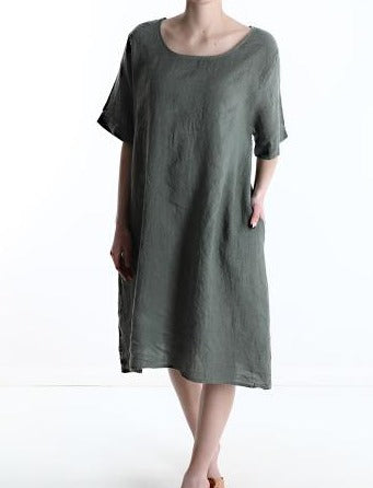 100% linen dress - One size (Large fit)