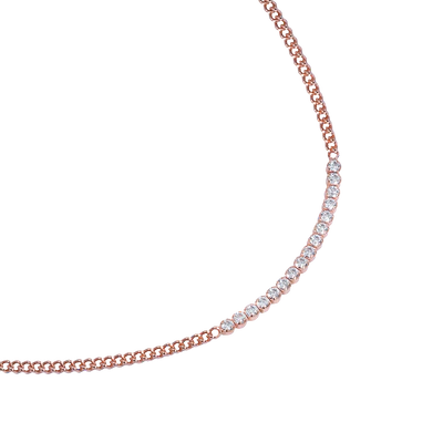 Necklace at the base of the neck AG 925 with zirconia /fashion gifts
