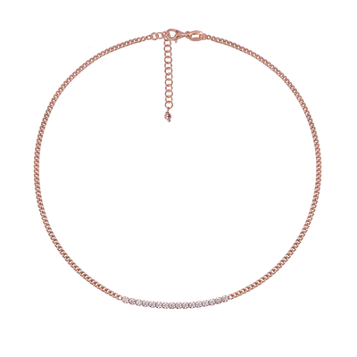 Necklace at the base of the neck AG 925 with zirconia /fashion gifts