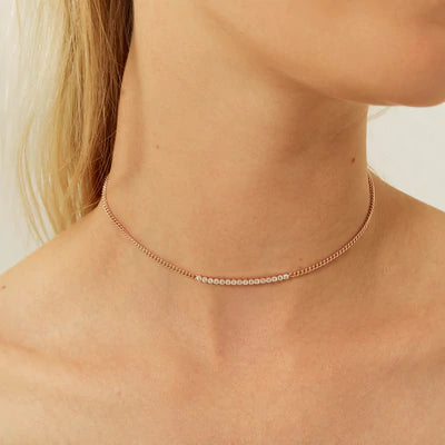 Necklace at the base of the neck AG 925 with zirconia /fashion gifts