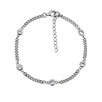 925 silver chain bracelet with zirconia /Fashion gifts