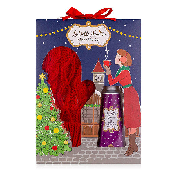 Set cadou pentru îngrijirea mâinilor cu mănuși La Belle Femme Noel