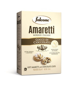Amaretti - fursecuri moi cu bucatele de ciocolata, 170g