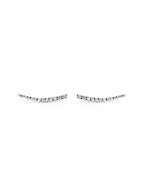 AG925 rhodium-plated earrings with zirconia and screw /Fashion gifts