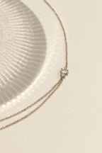 925 silver necklace with zirconia, bright dot /fashion gifts