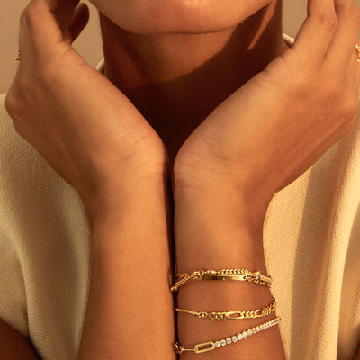 925 silver bracelet with zirconia and chain, adjustable /Fashion gifts
