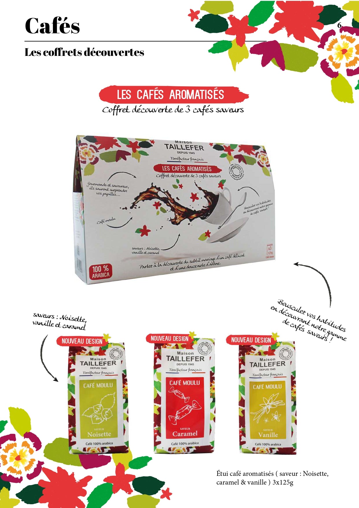 AROMATIZATA- Pachet cu 3 tipuri de cafea macinata, 3x125g /Coffee & tea