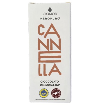 Gluten Free-Modica Chocolate with Cinnamon, 100g/ Gluten free, milk free