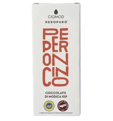 Gluten Free-Modica Chocolate with Chili Pepper, 100g/ Gluten free, milk free