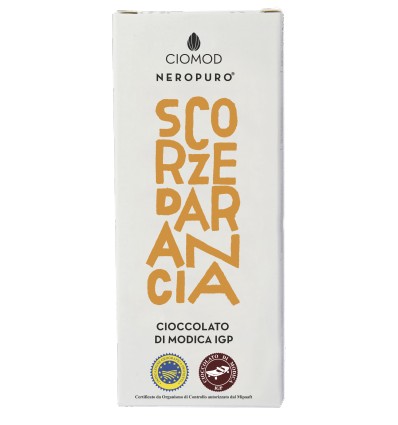 Gluten Free-Ciocolata de Modica cu coaja de portocala 100g/ Fara gluten , fara lapte