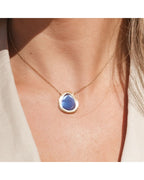 Matte finished silver necklace and 24k gold plated (gold finish) /fashion gifts