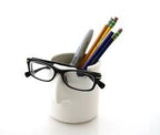 Glasses and pencil holder, ceramic