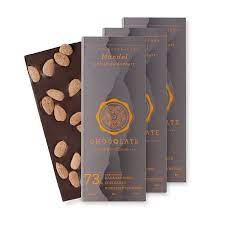 Organic- Ciocolata 65% cacao cu migdale, 75g