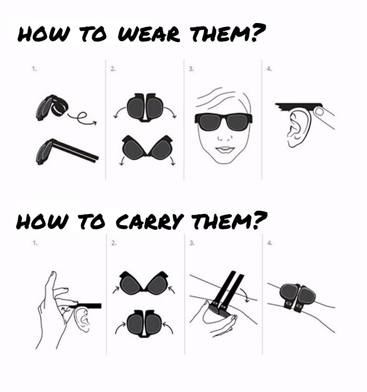 Foldable sunglasses, polarized lenses, unisex/fashion gifts