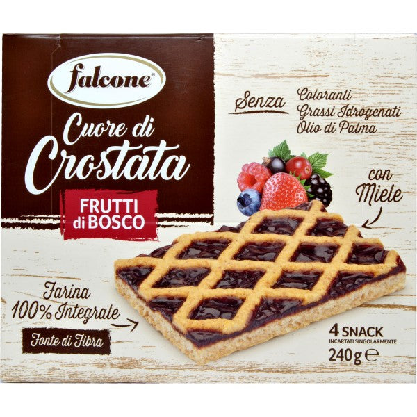 Cuor di crostata- Tarta cu faina integrala, fructe rosii si miere-240g(6x40g)