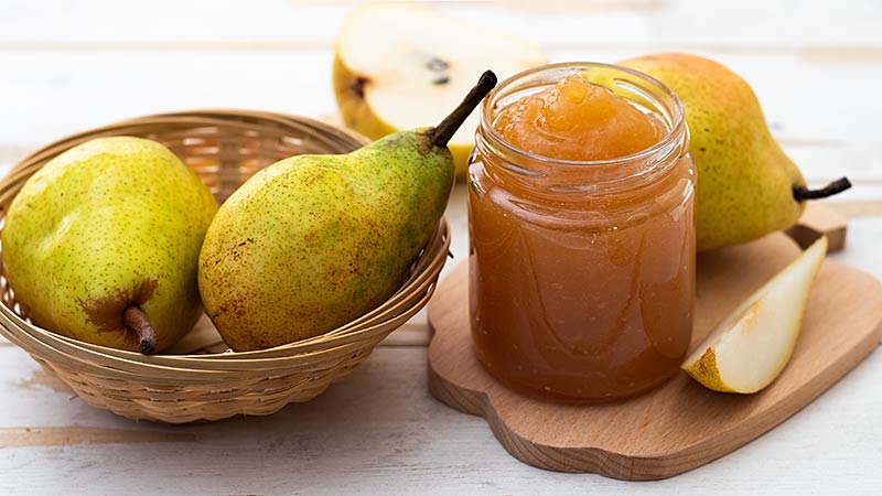 Pear jam with honey and nuts, 120g