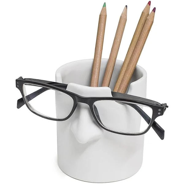 Glasses and pencil holder, ceramic